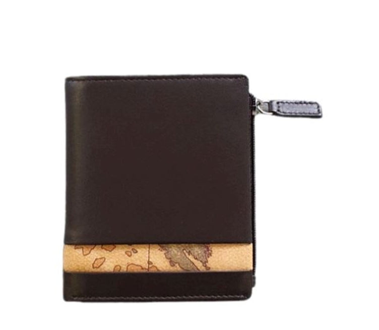 Alviero Martini 1A Classe Portafoglio Uomo In Pelle BV W142 5600 Marrone